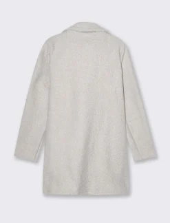 Donna Piazza Italia Giubbini E Cappotti<Cappotto doppiopetto in tessuto bouclè - Avorio