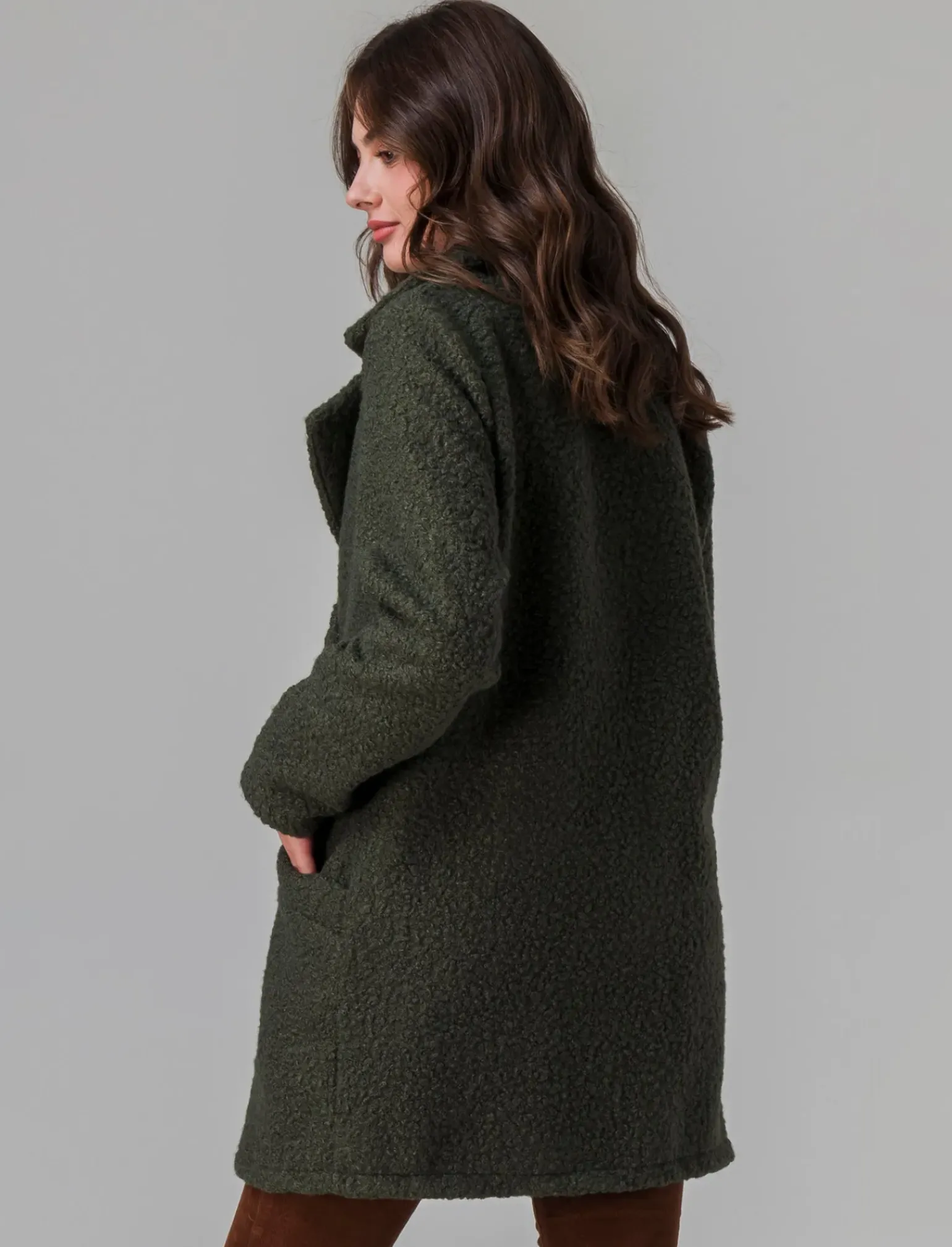 Donna Piazza Italia Giubbini E Cappotti<Cappotto doppiopetto in tessuto bouclè - Ve.milit.