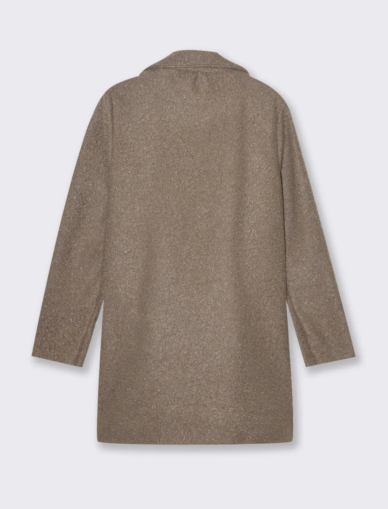 Donna Piazza Italia Giubbini E Cappotti<Cappotto doppiopetto in tessuto bouclè - fango