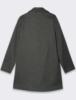 Donna Piazza Italia Giubbini E Cappotti<Cappotto doppiopetto in tessuto diagonale - Grigio