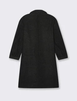 Donna Piazza Italia Giubbini E Cappotti<CAPPOTTO IN TESSUTO BOUCLE' - Nero