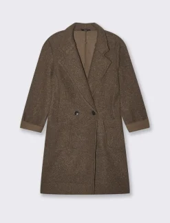 Donna Piazza Italia Giubbini E Cappotti<CAPPOTTO IN TESSUTO BOUCLE' - coccio