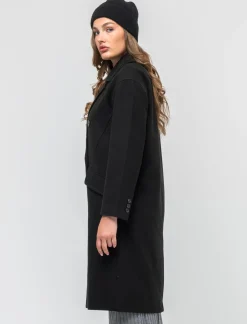 Donna Piazza Italia Donna|Giubbini E Cappotti<Cappotto linea squadrata vestibilità over con abbottonatura doppio petto -