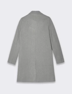 Donna Piazza Italia Donna|Giubbini E Cappotti<Cappotto monopetto 2 bottoni collo revers spacchetti sui polsi - chiaro