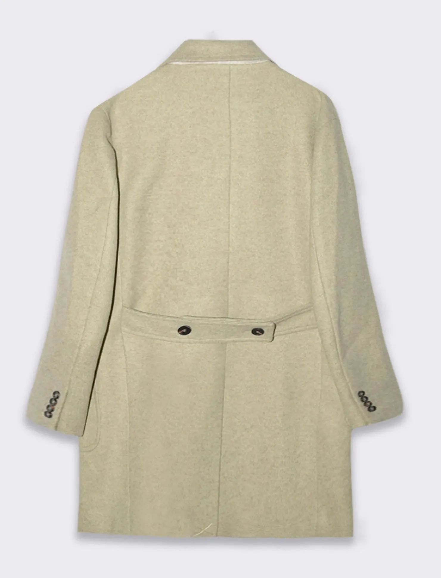 Piazza Italia Cappotto regular fit collo a revers classico e maniche lunghe - ecru Beige Sale