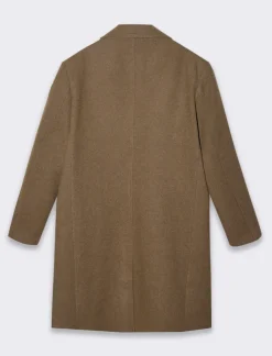 Uomo Piazza Italia Uomo|Giubbini E Cappotti<Cappotto regular fit con collo a revers a punta e maniche lunghe - fango