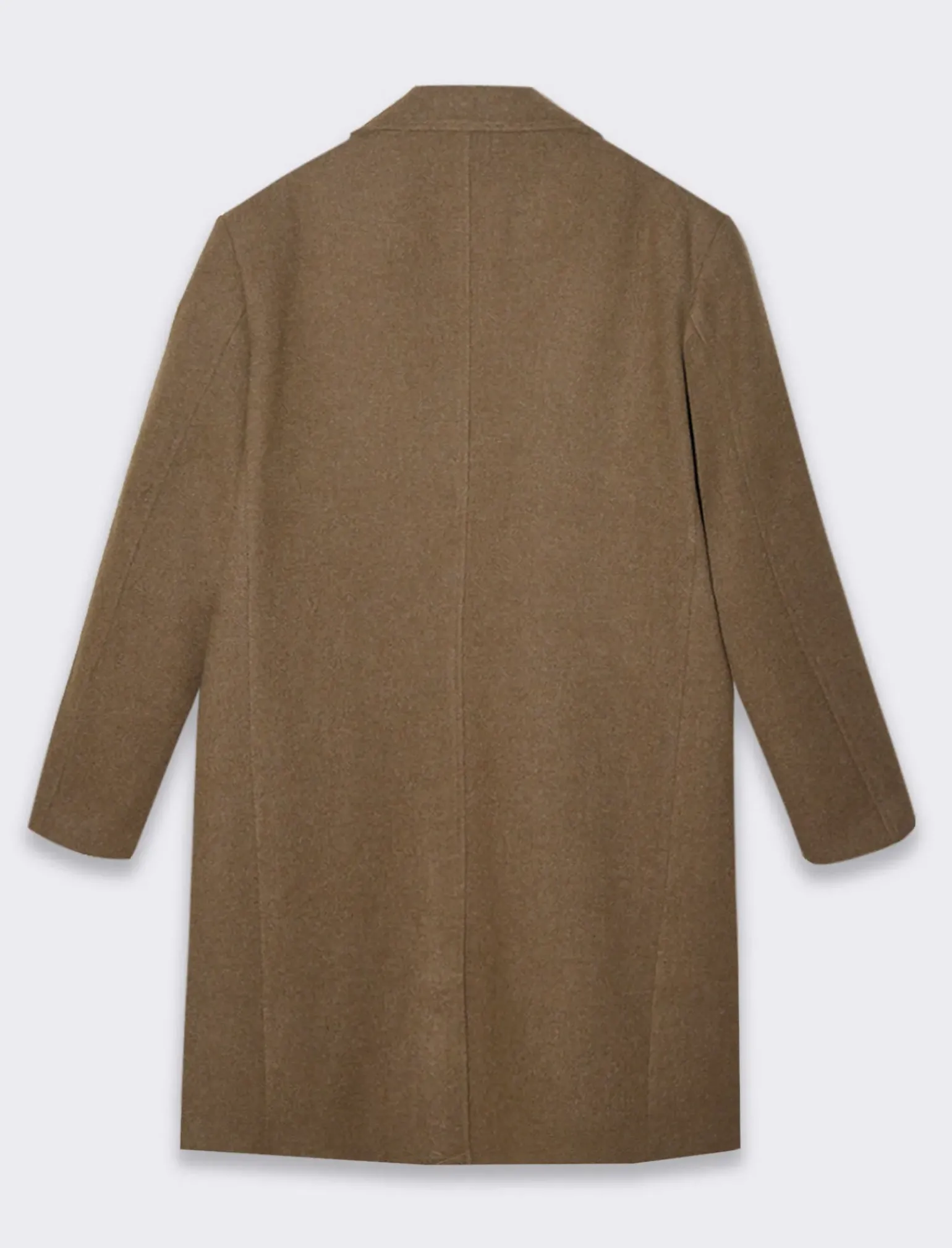 Uomo Piazza Italia Uomo|Giubbini E Cappotti<Cappotto regular fit con collo a revers a punta e maniche lunghe - fango