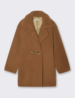 Piazza Italia Bambina|Giubbini E Cappotti<Cappotto teddy da bambina. - Cammello