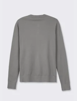 Donna Piazza Italia Donna|Maglieria<Cardigan a girocollo in maglia fine vestibilità comfort - Antracite melange