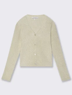 Piazza Italia Bambina|Maglieria<Cardigan bottoncini e scollo a V regular fit - sporco