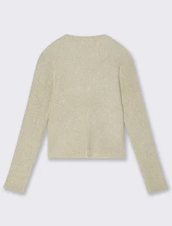 Piazza Italia Bambina|Maglieria<Cardigan bottoncini e scollo a V regular fit - sporco