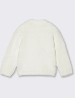 Piazza Italia Neonata<Cardigan con bottoni frontali - Bianco sporco