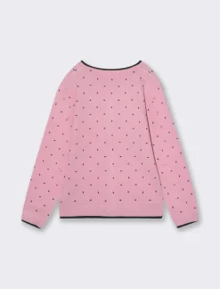 Piazza Italia Bambina|Maglieria<Cardigan con bottoni perlati e stampa flock -