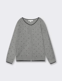 Piazza Italia Bambina|Maglieria<Cardigan con bottoni perlati e stampa flock - mel.