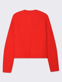 Donna Piazza Italia Maglieria<Cardigan corto con bottoni utilites effetto metallo dorato -