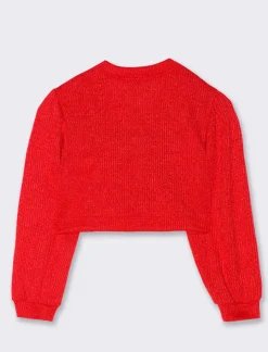 Piazza Italia Neonata<Cardigan da neonata con fiocchi in tartan. - Rosso