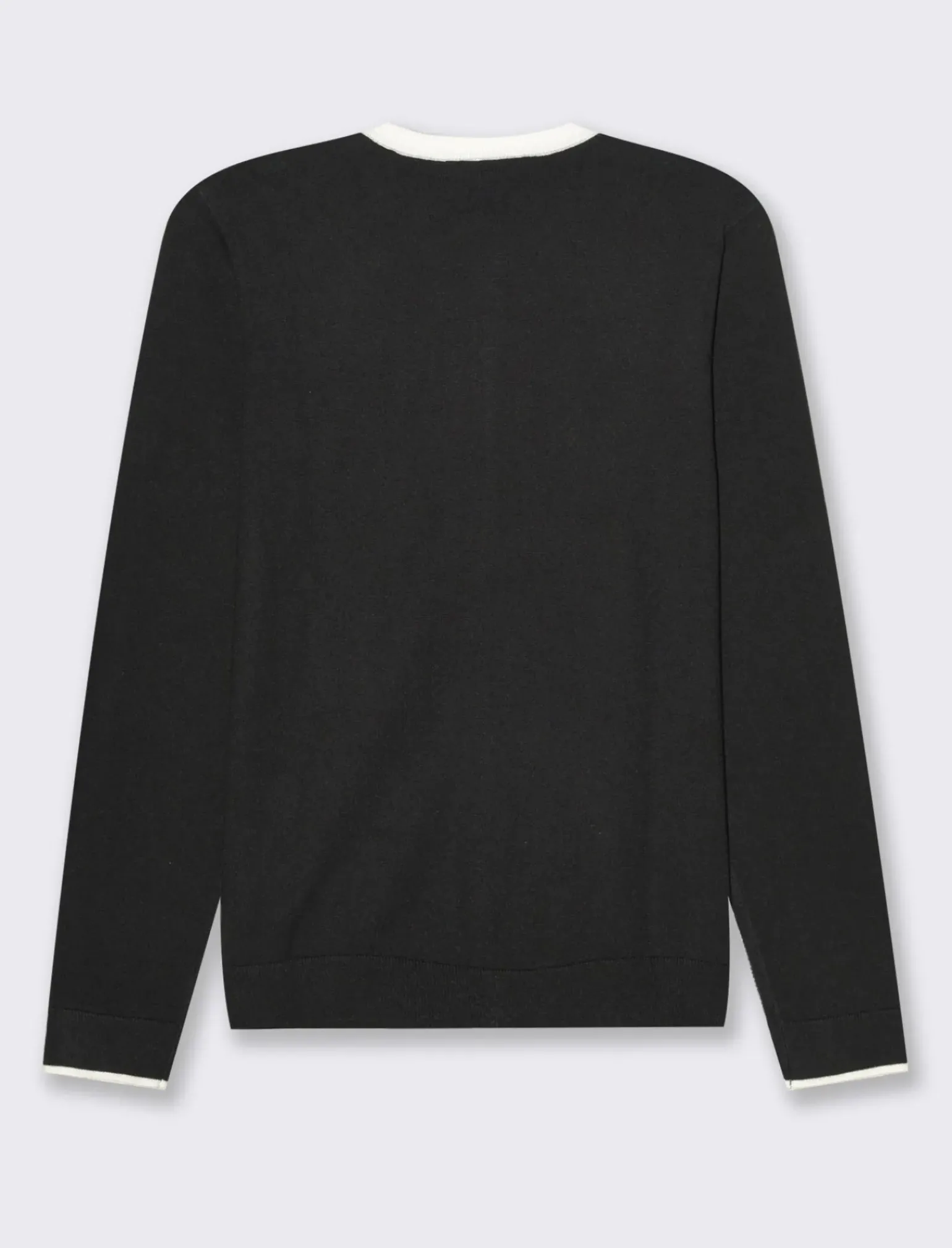 Donna Piazza Italia Donna|Maglieria<Cardigan in maglia fine con dettaglio contrasto su tinta e polsi -