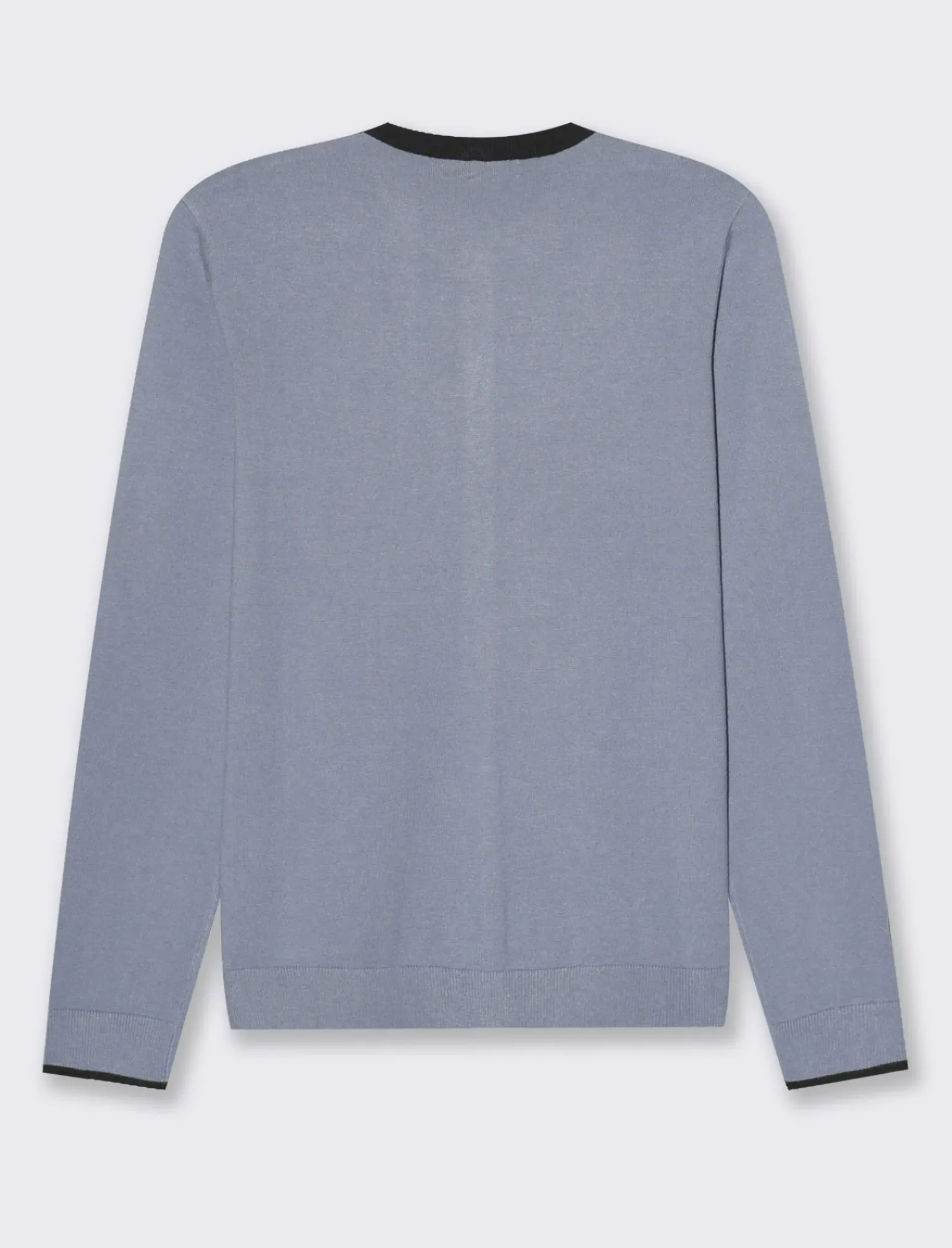 Donna Piazza Italia Donna|Maglieria<Cardigan in maglia fine con dettaglio contrasto su tinta e polsi - Celeste