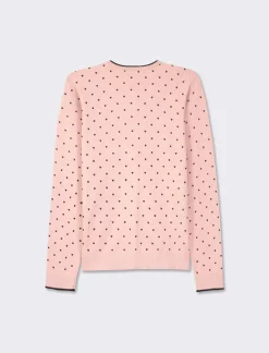 Donna Piazza Italia Donna|Maglieria<Cardigan in morbido filato con motivo floccato stampato - antico