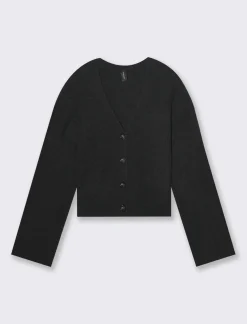 Donna Piazza Italia Donna|Maglieria<Cardigan manica lunga con scollo a V e polso svasato -