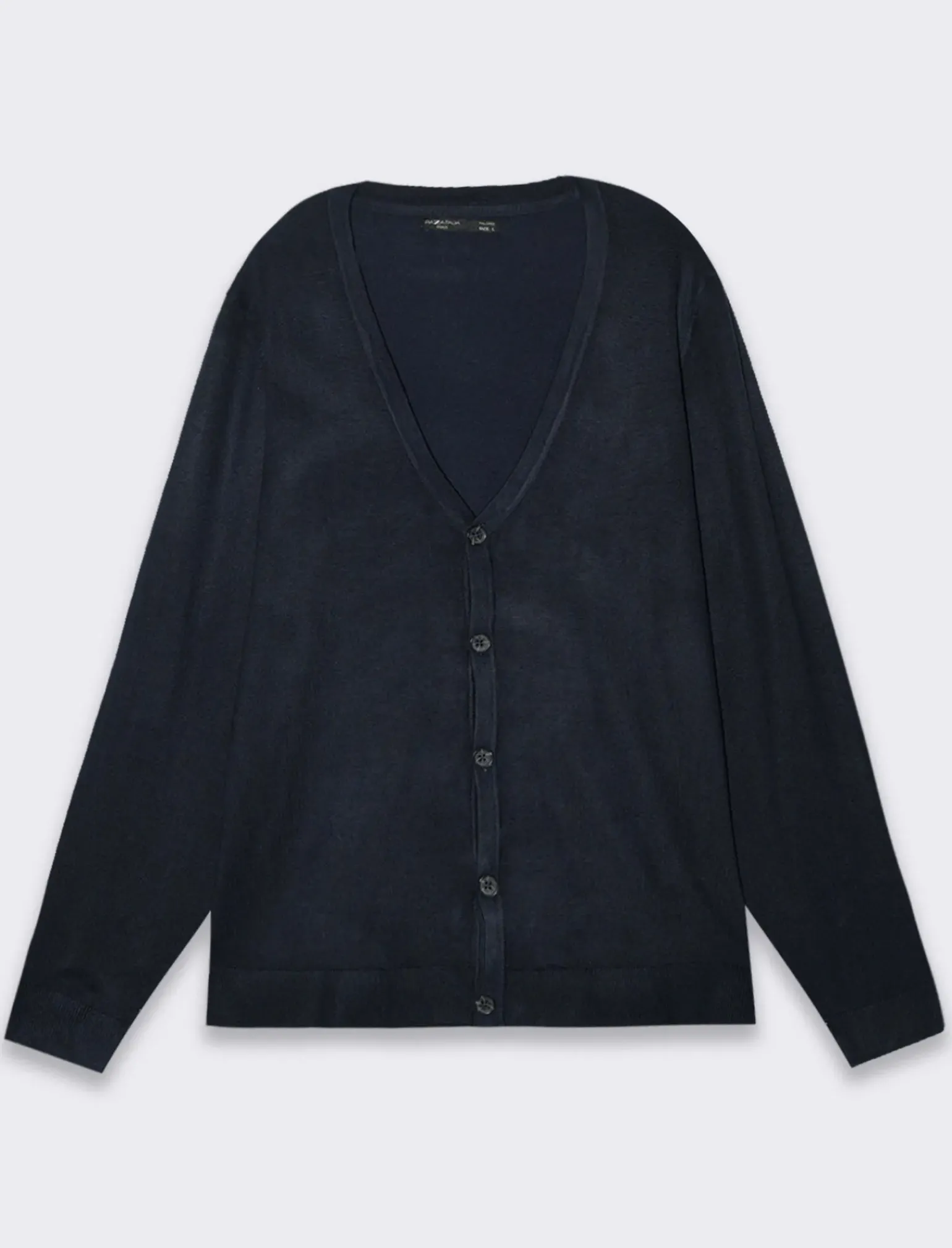 Uomo Piazza Italia Uomo|Maglieria<Cardigan regular fitcon costina al collo - Blu