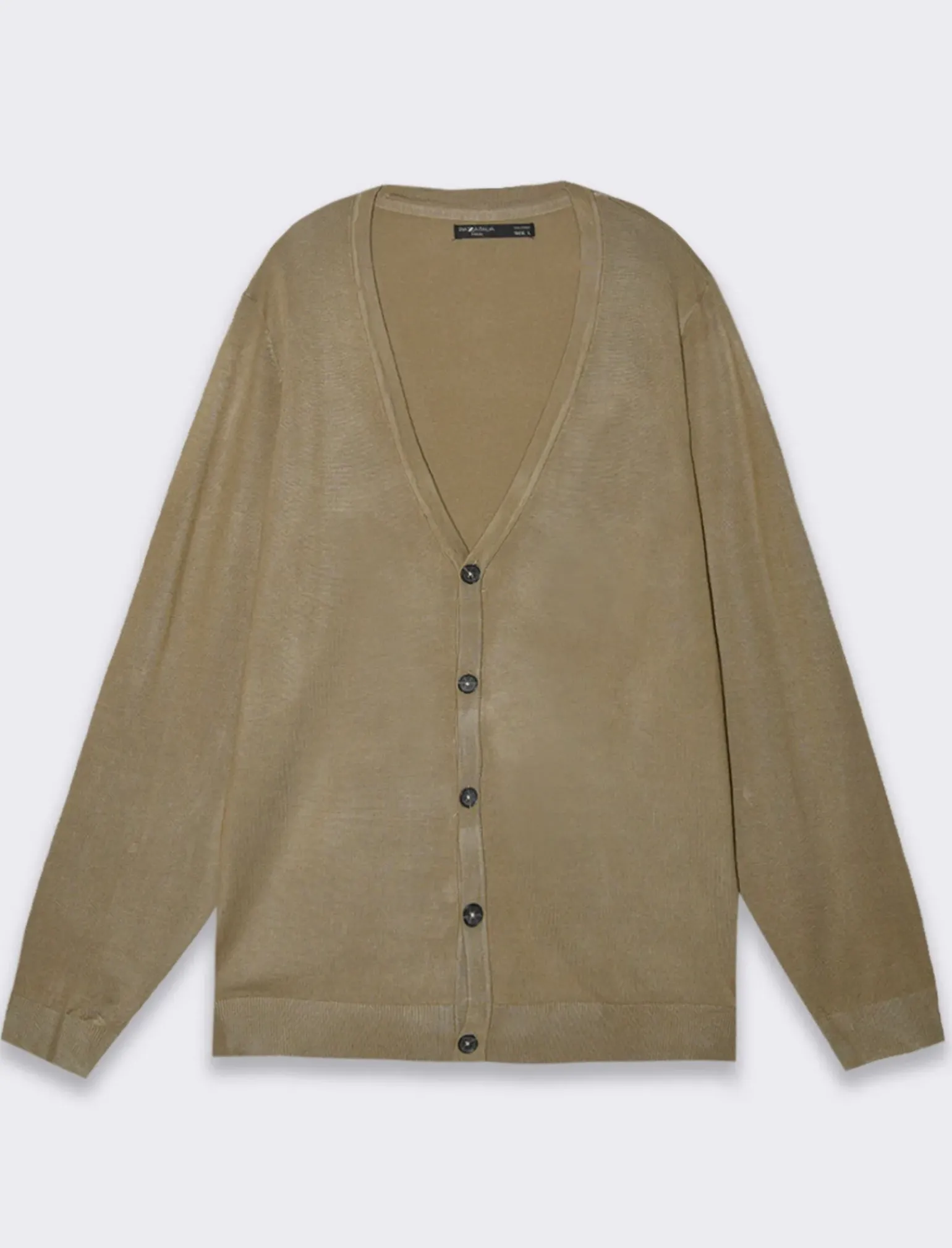 Uomo Piazza Italia Uomo|Maglieria<Cardigan regular fitcon costina al collo - Grigio tortora