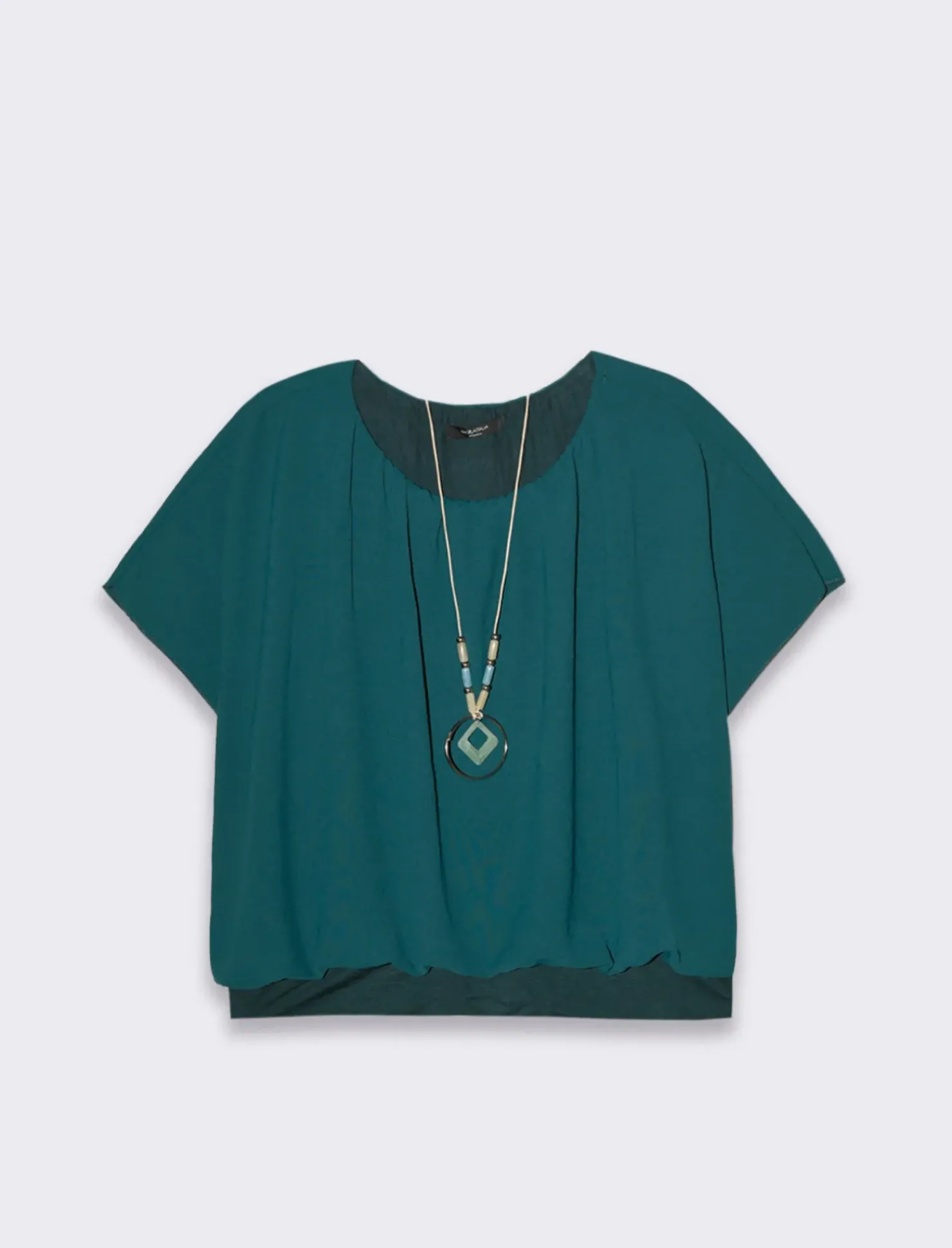 Piazza Italia Casacca a manica corta con collana - Ottanio Verde Sale