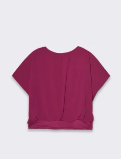 Donna Piazza Italia Camicie E Casacche<Casacca a manica corta con collana - Magenta