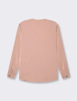 Donna Piazza Italia Donna|Camicie E Casacche<Casacca a manica lunga e scollo a V con rouches -