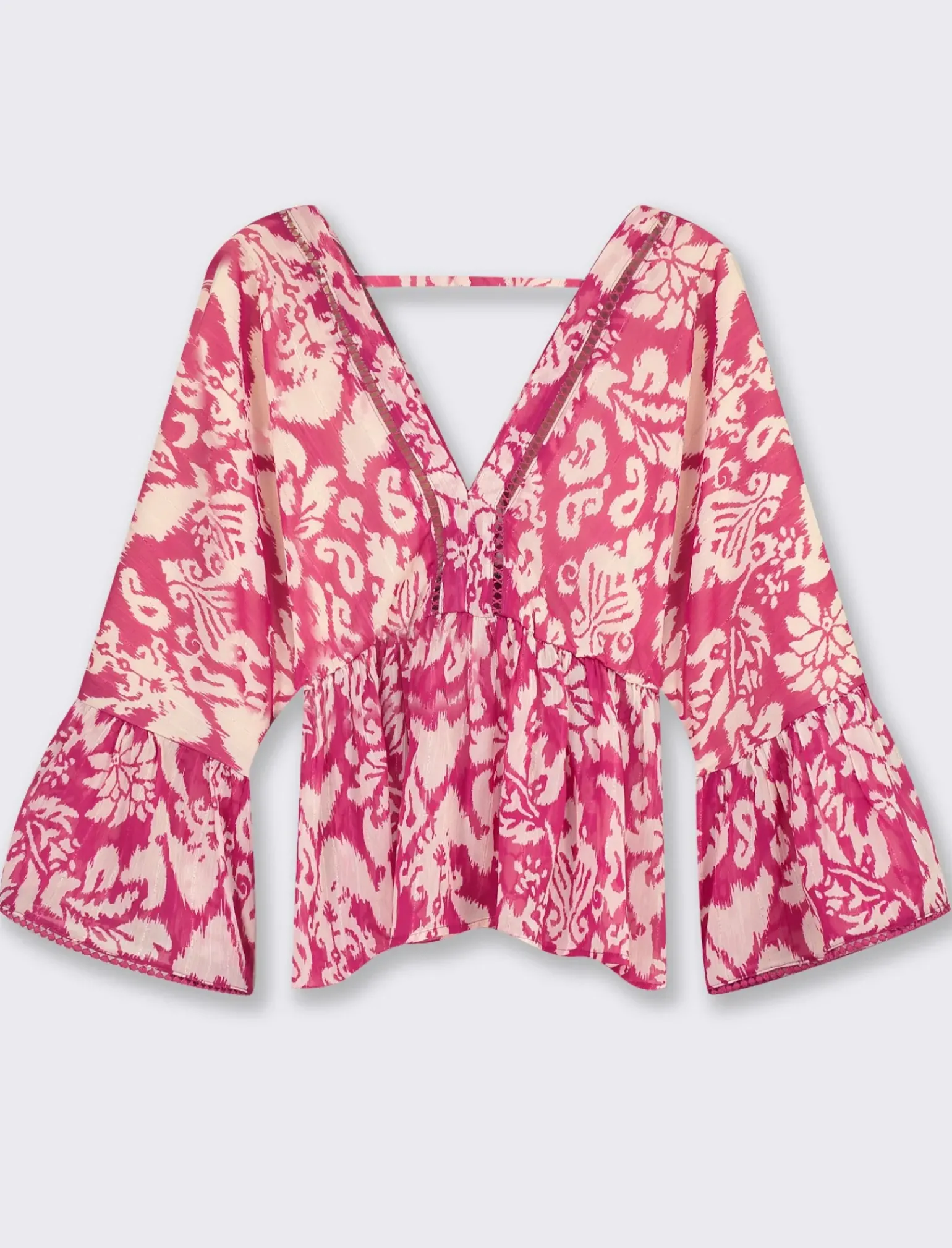 Donna Piazza Italia Donna|Camicie E Casacche<Casacca ampia,stampata con scollo a V con inserti effetto metallizzato - var 2