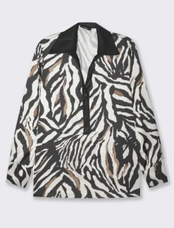 Donna Piazza Italia Camicie E Casacche<Casacca collo camicia stampata - Zebrato