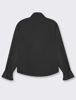 Donna Piazza Italia Camicie E Casacche<Casacca con arriccio e maniche con elastico - Nero