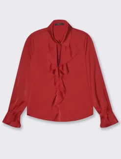 Donna Piazza Italia Camicie E Casacche<Casacca con arriccio e maniche con elastico - Rosso