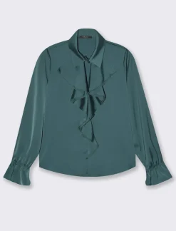 Donna Piazza Italia Camicie E Casacche<Casacca con arriccio e maniche con elastico - Verde