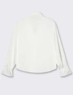 Donna Piazza Italia Camicie E Casacche<Casacca con arriccio e maniche con elastico - Bianco