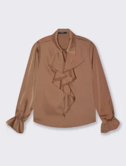 Donna Piazza Italia Camicie E Casacche<Casacca con arriccio e maniche con elastico - Cammello