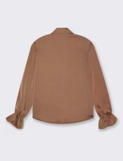 Donna Piazza Italia Camicie E Casacche<Casacca con arriccio e maniche con elastico - Cammello