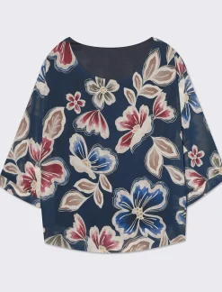 Donna Piazza Italia Donna|Camicie E Casacche<Casacca fantasia con manica a 3/4 da donna -