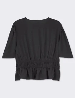 Donna Piazza Italia Donna<Casacca fantasia e unita manica corta con arriccio in vita -