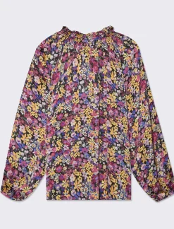 Donna Piazza Italia Camicie E Casacche<Casacca in tessuto fluido e arriccio al collo con laccetti - var 1