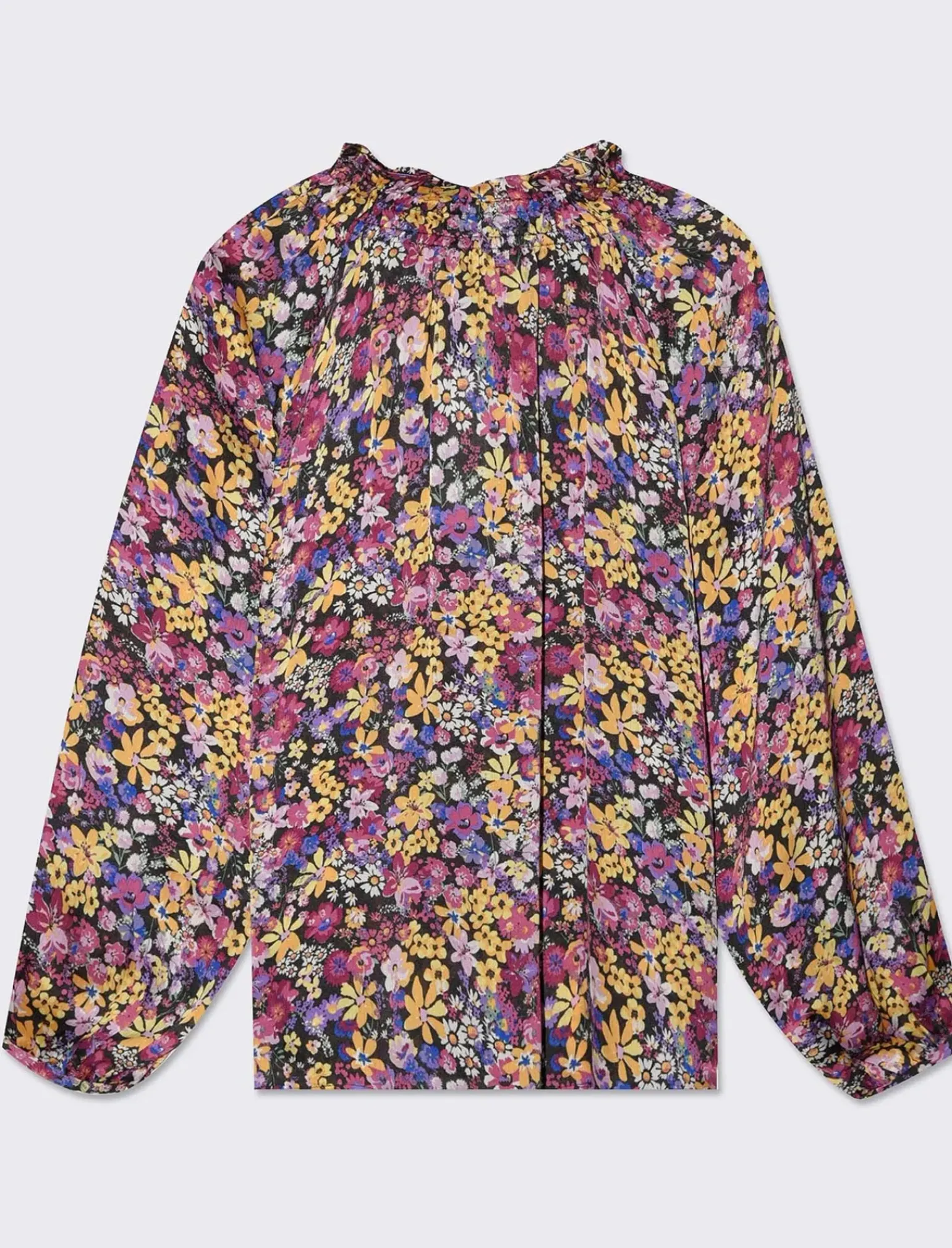 Donna Piazza Italia Camicie E Casacche<Casacca in tessuto fluido e arriccio al collo con laccetti - var 1