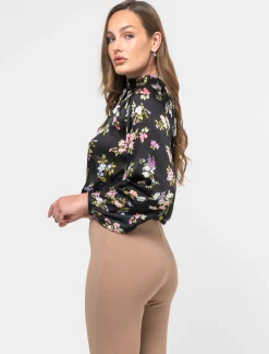 Donna Piazza Italia Camicie E Casacche<Casacca in tessuto fluido e arriccio al collo con laccetti - var 2