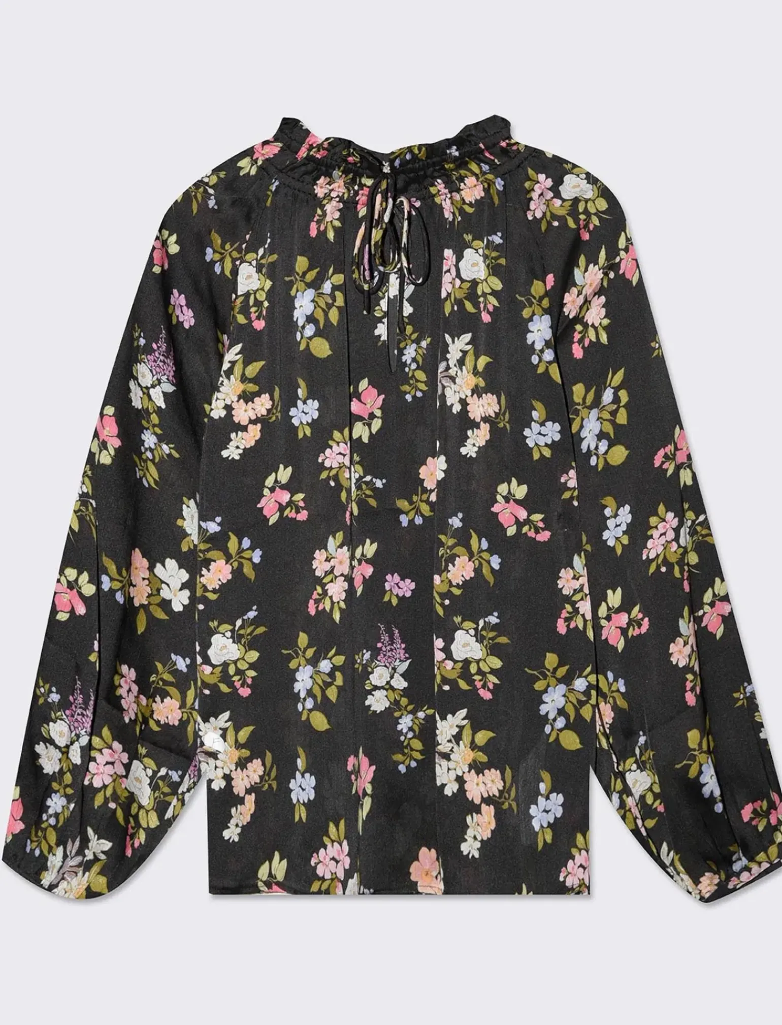 Donna Piazza Italia Camicie E Casacche<Casacca in tessuto fluido e arriccio al collo con laccetti - var 2