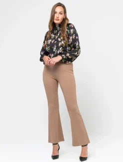 Donna Piazza Italia Camicie E Casacche<Casacca in tessuto fluido e arriccio al collo con laccetti - var 2