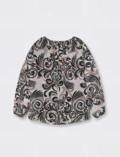 Donna Piazza Italia Donna|Camicie E Casacche<Casacca manica lunga stampata - Nero