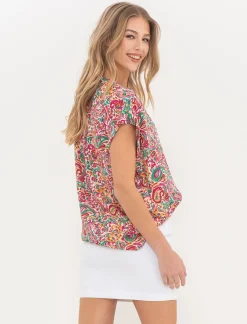 Donna Piazza Italia Donna<Casacca scollo v vestibilita' comfort sviluppata in diverse fantasia - var 2