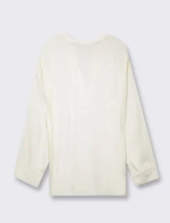 Donna Piazza Italia Camicie E Casacche<Casacca stampata manica 3/4 vestibilità comfort - Avorio