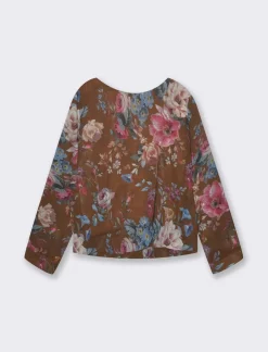 Donna Piazza Italia Donna|Camicie E Casacche<Casacca stampata over fit - Moro