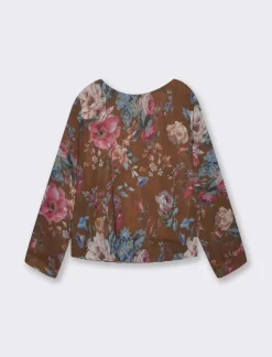 Donna Piazza Italia Donna|Camicie E Casacche<Casacca stampata over fit - Moro