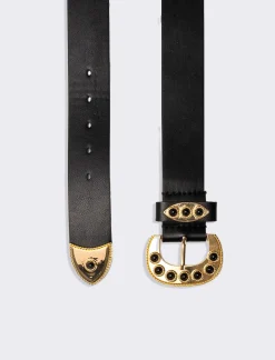 Donna Piazza Italia Donna|Cinture<Cintura con puntale e perline da donna -